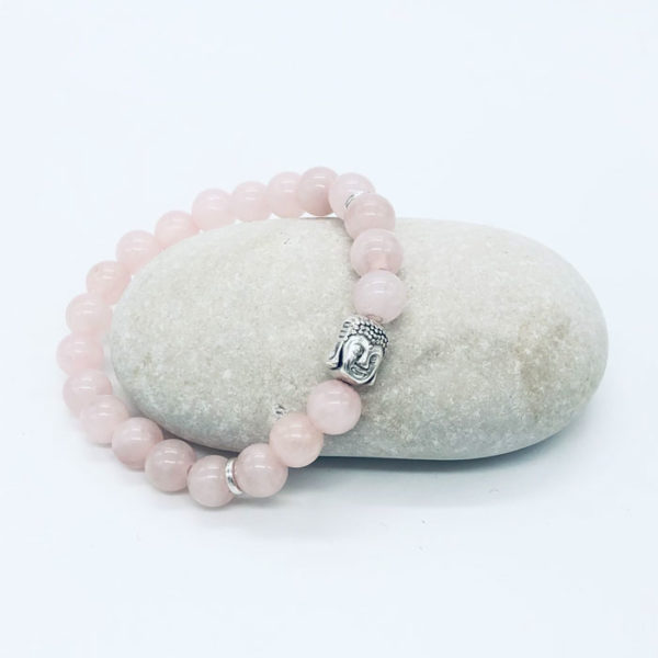 bracelet quartz rose bouddha