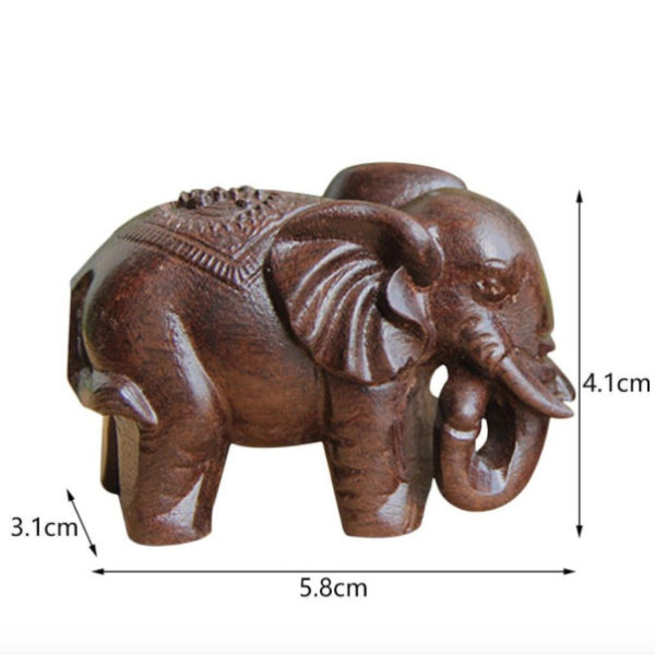 elephant en bois trompe en bas
