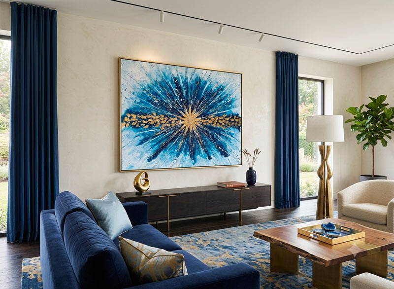 Tableau énergétique feng shui Énergie Cosmique dans un salon